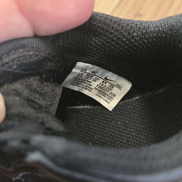 TODDLER BABY NIKE DUNK LOW (TD) BLACK/BLACK (FB9107 009) SIZE 4C - Picture 8 of 8